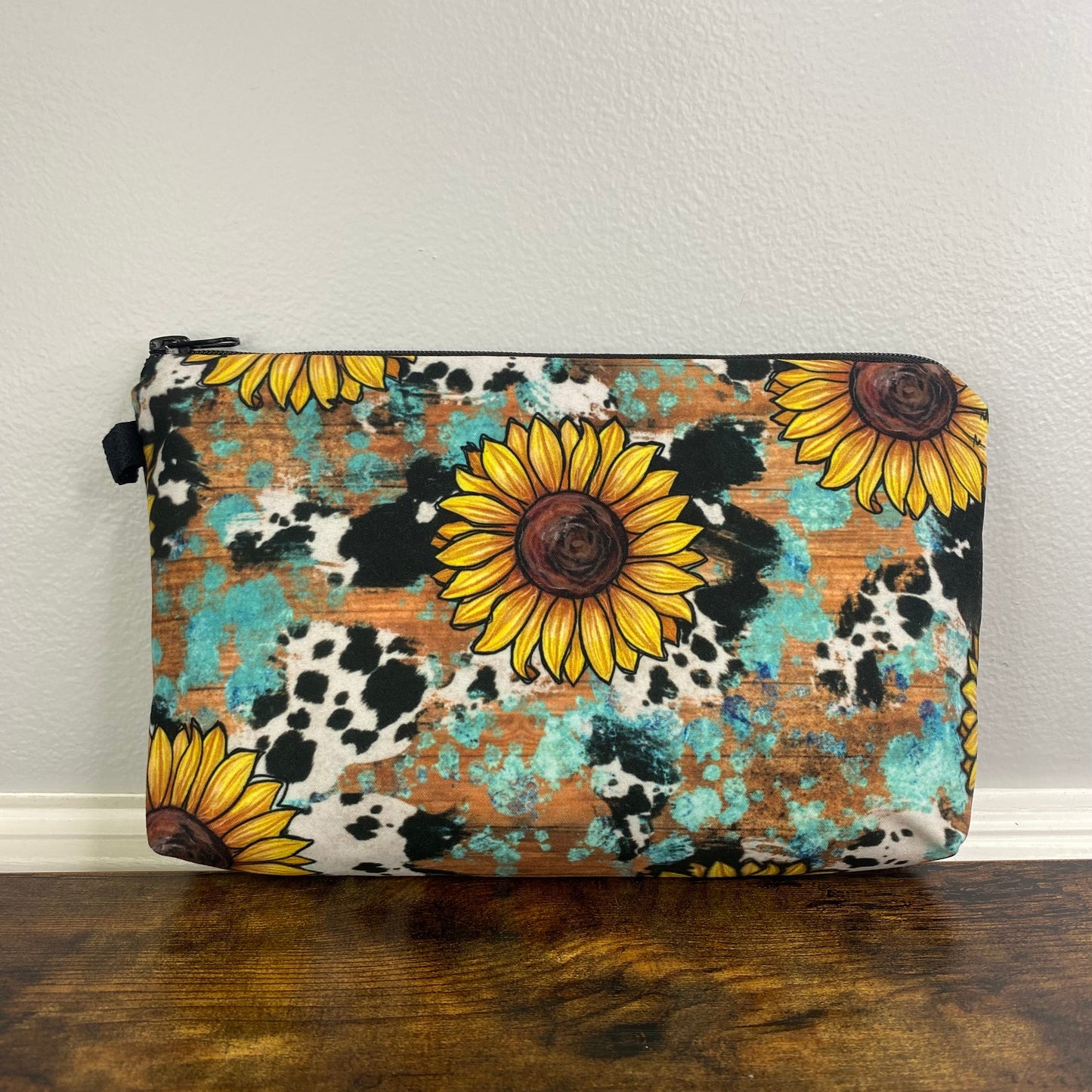 Pouch - Sunflower Cow Wood