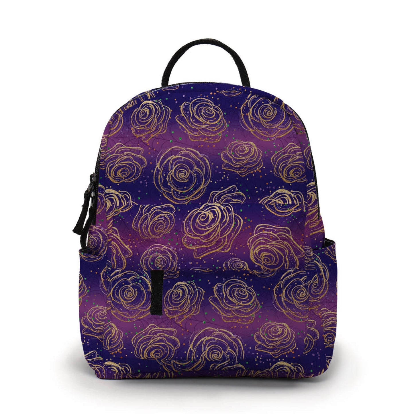 Mini Backpack - Purple Spider Web Roses