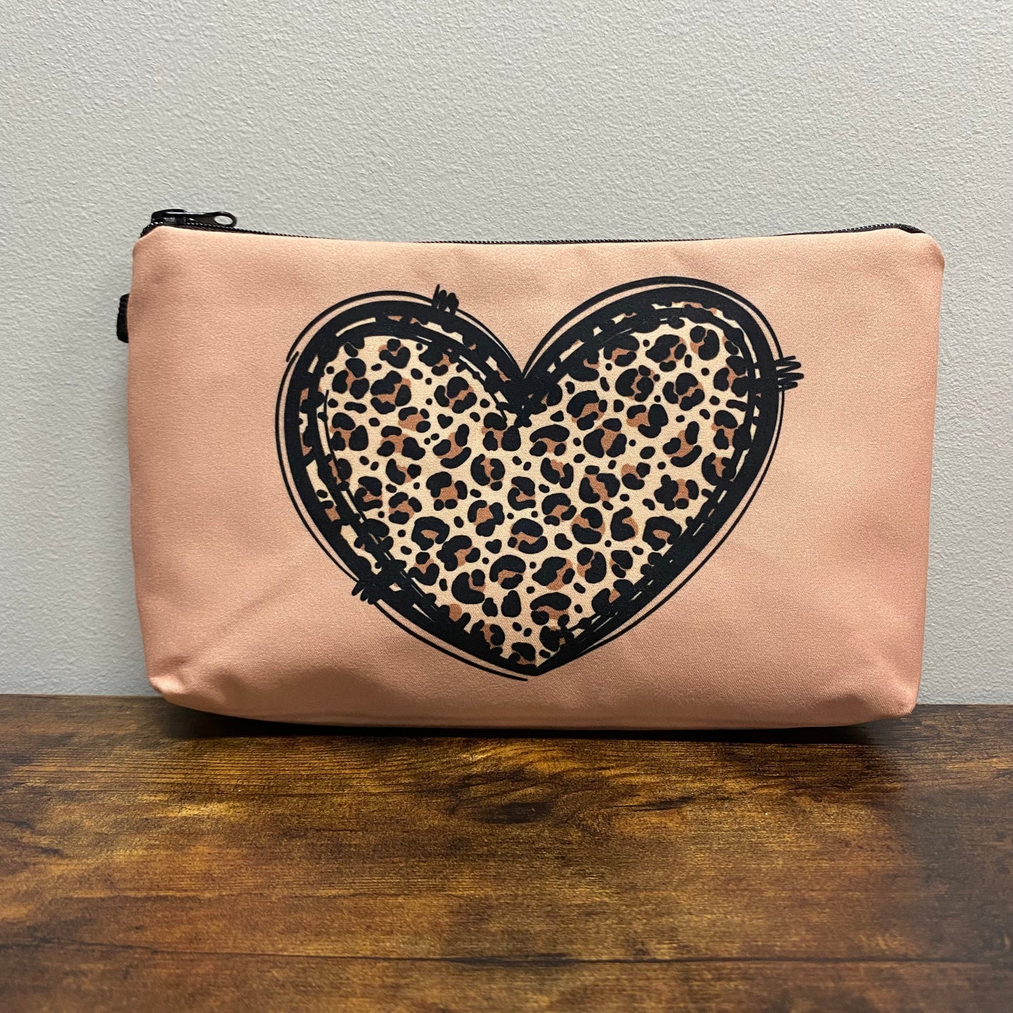 Pouch - Animal Print Heart