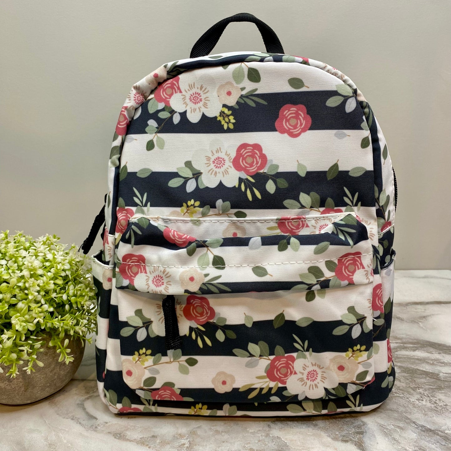 Mini Backpack - Floral Stripe