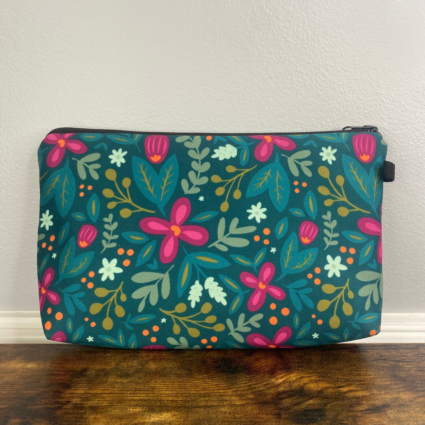 Pouch - Floral Emerald Magenta