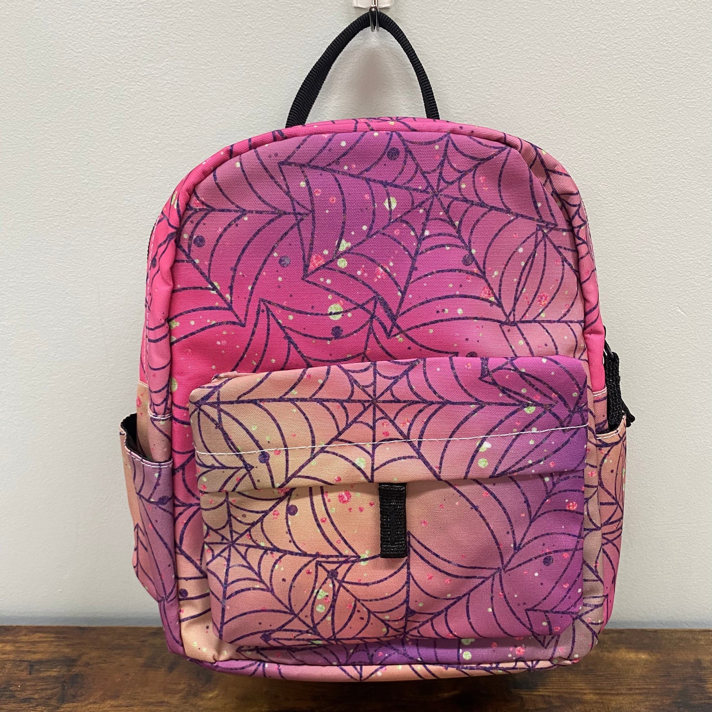 Mini Backpack - Purple Spider Webs